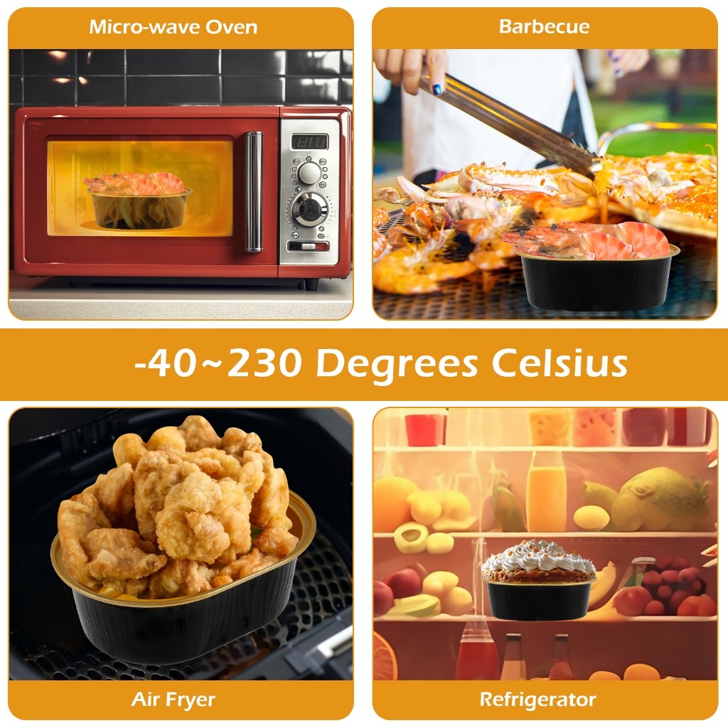 400/200/100 ชิ้น ถ้วยฟอยล์อลูมิเนียม ทนความร้อน 68 มล. พร้อมฝาปิดใส ถาดทรงรี ใหญ่ ทรงกลม ถาดฟอยล์ทำขนม ฟอยล์อบขนม แบบหนาพิเศษ อลูมิเนียมฟอยล์ คัพเค้ก มัฟฟิน ทาร์ต ฟอยล์+ฝา วยฟอยล์อลูมิเนียม อเนกประสงค์ กันน้ํามัน สําหรับเตาอบ ไมโครเวฟ - รูปที่ 5