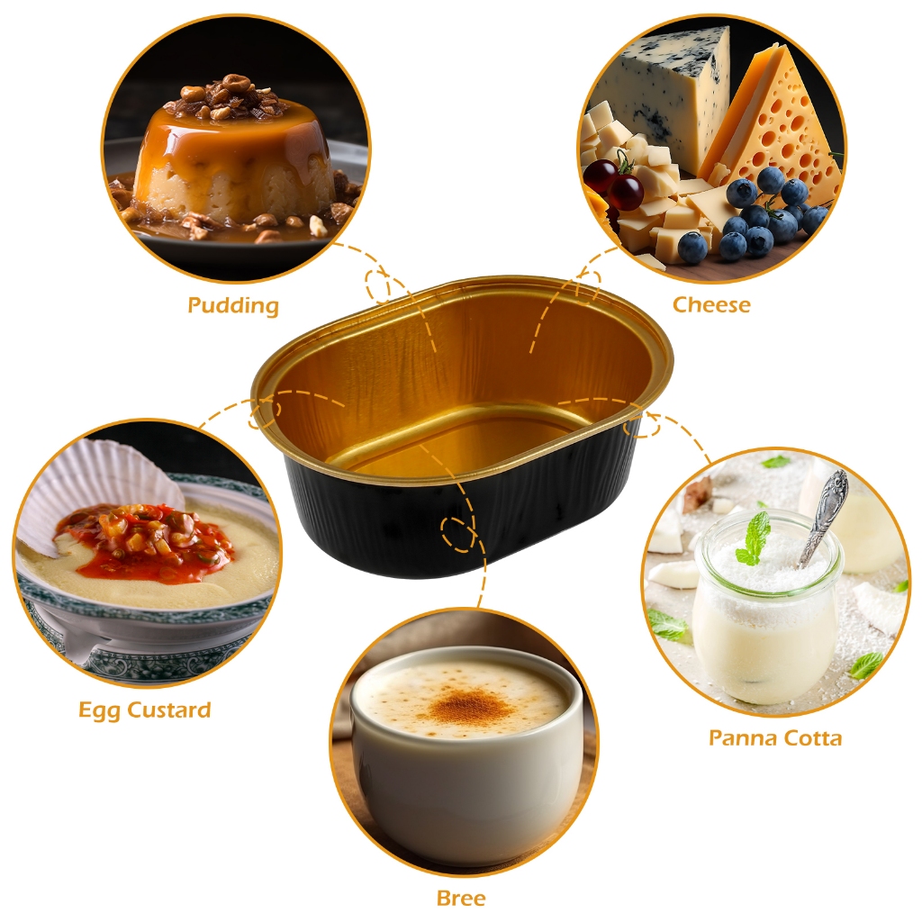 400/200/100 ชิ้น ถ้วยฟอยล์อลูมิเนียม ทนความร้อน 68 มล. พร้อมฝาปิดใส ถาดทรงรี ใหญ่ ทรงกลม ถาดฟอยล์ทำขนม ฟอยล์อบขนม แบบหนาพิเศษ อลูมิเนียมฟอยล์ คัพเค้ก มัฟฟิน ทาร์ต ฟอยล์+ฝา วยฟอยล์อลูมิเนียม อเนกประสงค์ กันน้ํามัน สําหรับเตาอบ ไมโครเวฟ - รูปที่ 7