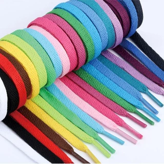 [การจัดส่งสินค้าในคลังสินค้าในประเทศ]1 คู่ 80/100/120/140/150/180 ซม.รองเท้าลูกไม้แบนเชือกผูกรองเท้าผ้าใบ Shoestrings ยอดนิยม Casual Shoelaces