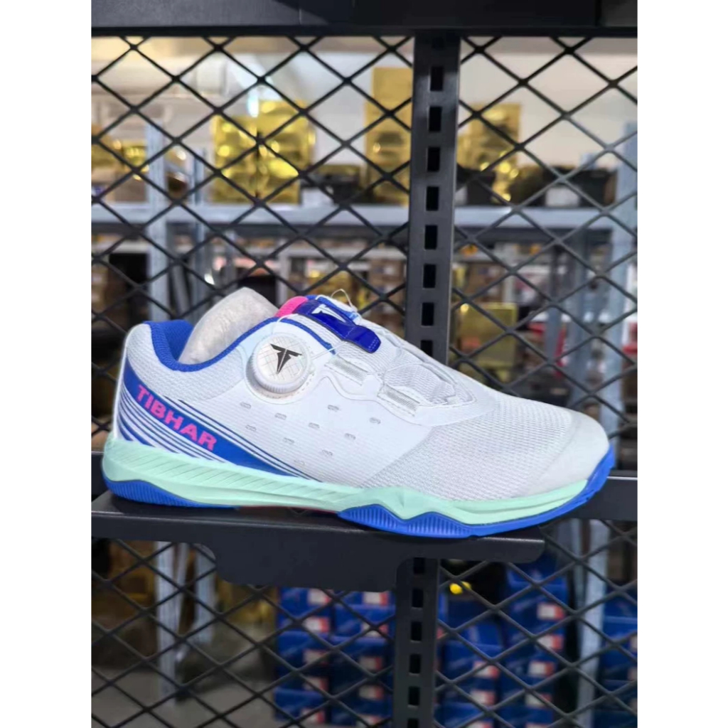 รองเท้าปิงปอง BOA Dream 2.0 ISHAR Pro มิดโซล์คลาวด์ สีขาว-น้ำเงินราชา/เขียว ไซซ์ 36-46