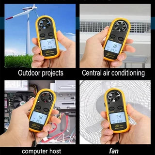 เครื่องวัดอุณหภูมิความเร็วลมดิจิตอล Anemometer