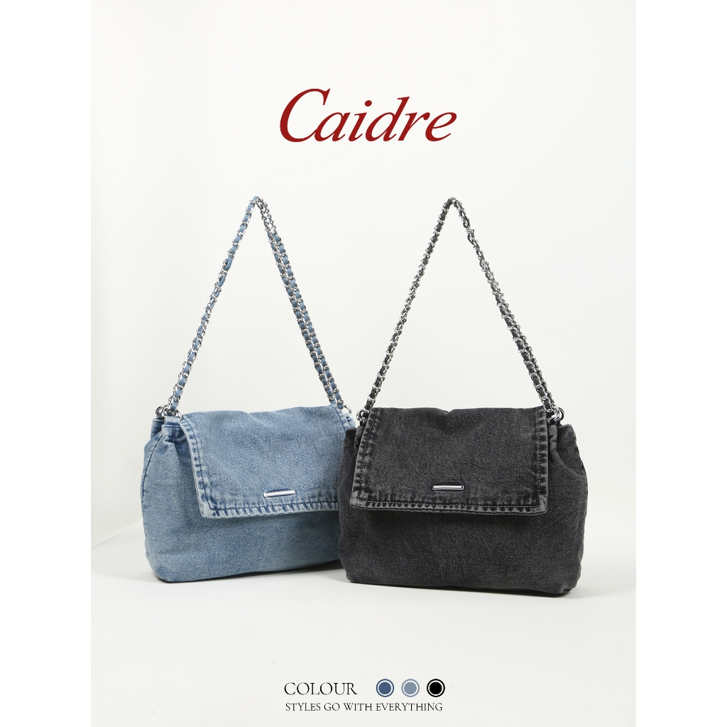 Caidre حقيبة كتف كانفاس بسلسلة — صورة 3
