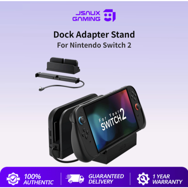 JSAUX ขาตั้งอะแดปเตอร์แท่นวาง สําหรับ Nintendo Switch 2 Dock Adapter Stand รองรับเสถียร, การเข้าถึงม