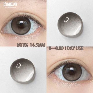 YIMEIXI คอนแทคเลนส์แบบใช้แล้วทิ้งรายวัน 2 ชิ้นเกรด 14.5 มม.สีน้ําตาลเลนส์ธรรมชาติ Safe WT 40%