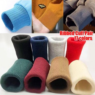 ผ้าฝ้ายยืดพร้อมขอบข้อมือและคอนีckline สำหรับทำเสื้อกันหนาวแล…