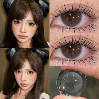 YIMEIXI คอนแทคเลนส์แบบใช้แล้วทิ้งรายวัน 2 ชิ้นเกรด 14.5 มม.สีน้ําตาลเลนส์ธรรมชาติ Safe WT 40%