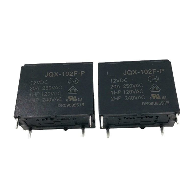 รีเลย์เครื่องใช้ในบ้าน JQX-102F-P 12VDC 20A รีเลย์เฉพาะเครื่องปรับอากาศ