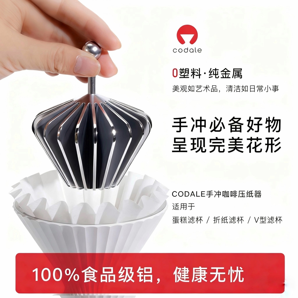 Codale Hand Brew กระดาษกรองกาแฟกดอุปกรณ์กระดาษ Hot Water Brewable Metal Hand Brew Coffee Accessories
