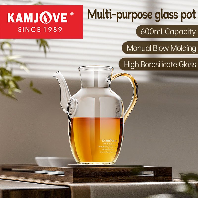 KAMJOVE กาน้ําชาราชวงศ์เพลงโบราณกาน้ําชา Pyrex กาน้ําชา Pyrex ครัวเรือนยุติธรรมถ้วย