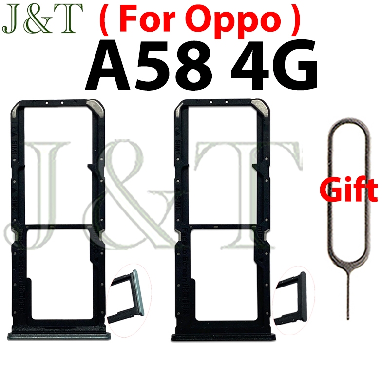 สําหรับ OPPO A58 4G CPH2577 ถาดซิมการ์ดผู้ถือการ์ด Reader SD Slot อะแดปเตอร์เปลี่ยน Part