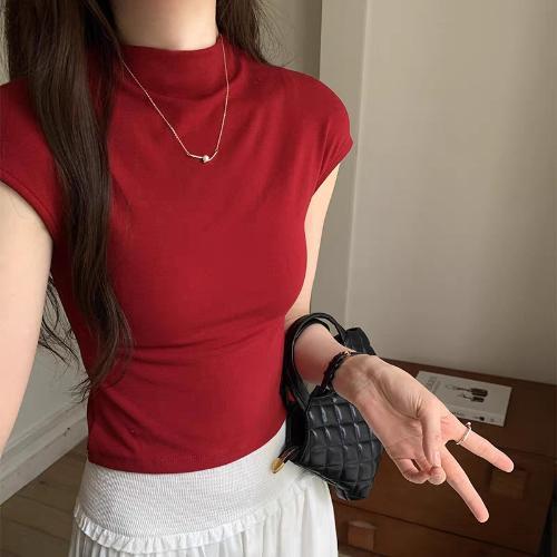 Hotgirl พร้อมส่ง✨เสื้อรัดรูป เสื้อแขนกุด คอเต่าแขนกุด เซ็กซี่ สีพื้น สไตล์เกาหลี เข้ารูป  ผู้หญิงแฟชั่น ย้อนยุค น่ารัก （แนะนำเผื่อไซร์1-2ไซร์） - รูปที่ 3