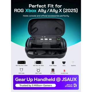 JSAUX กระเป๋าถือสําหรับ ROG Xbox Ally / ROG Xbox Ally X (2025) เปลือกแข็งป้องกัน Double-Decker, Dual Layer กระเป๋าเดินทางแบบพกพาเหมาะกับอะแดปเตอร์, Cable-BG0136