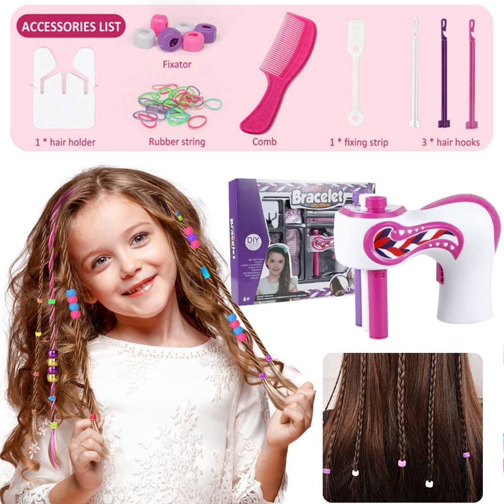 2/1pcs ไฟฟ้าอัตโนมัติ DIY ผมถักเครื่องมือจัดแต่งทรงผมผม Braid Twist ถักของขวัญอัตโนมัติ Combing เครื่องสําหรับสาว
