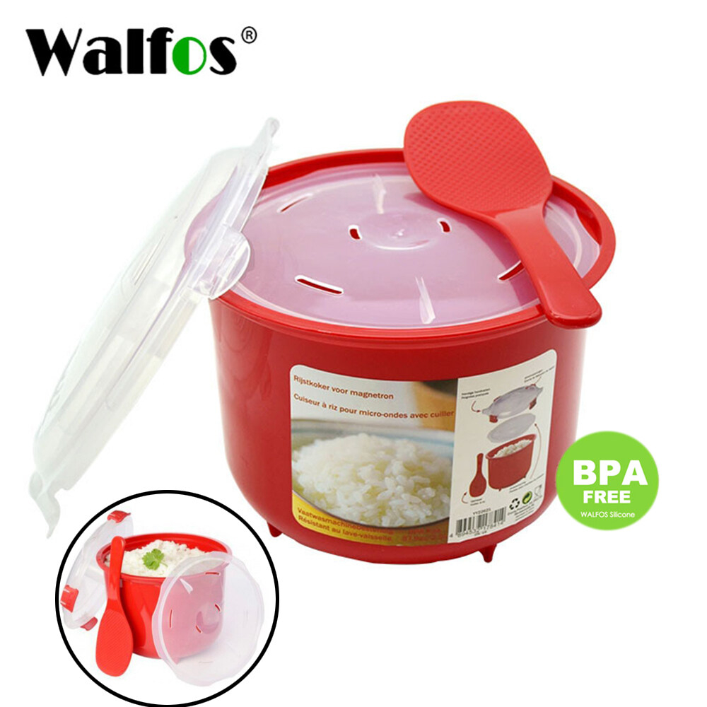 WALFOS เครื่องครัวหม้อหุงข้าว-หม้อนึ่งข้าวไมโครเวฟ-ข้าวสุก