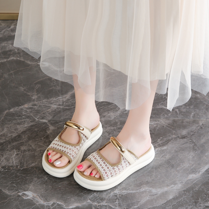 2025 New Platform Wedges Sandals Non-Slip Soft Sole Height-Enhancing Fairy-Style Casual Shoes