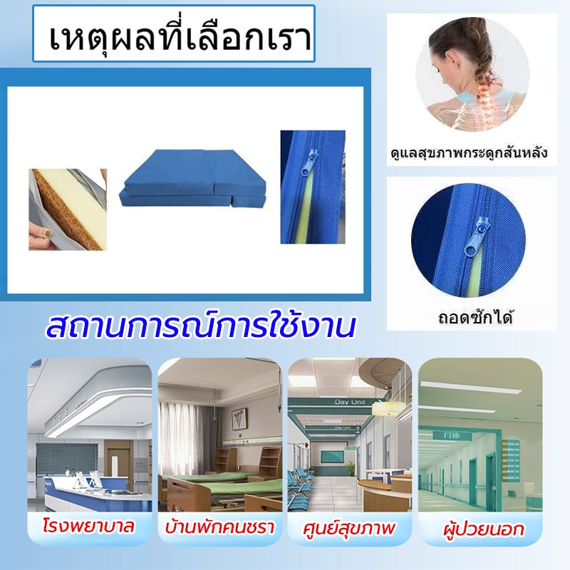 เบาะเตียงผู้ป่วย ที่นอนพับได้ ที่นอนผ้าออกซ์ฟอร์ด พับ2/4ตอน กันน้ำ นุ่มระบายอากาศได้ดี มีพร้อมซิป ถอดซักง่าย รองรับน้ำหน - รูปที่ 5