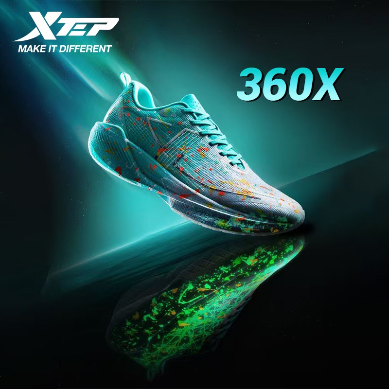 XTEP 360X ผู้ชายรองเท้าวิ่งมาราธอน T400 แผ่นคาร์บอนไฟเบอร์กลาสบอร์ดเสถียรภาพสวมทนกีฬารองเท้า