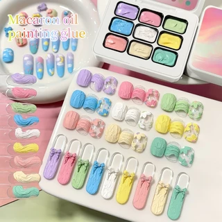 Jilradia ยาทาเล็บเจล Macaron Oil Painting มีให้เลือก 9 สี ติดทนนาน เหมาะสำหรับงานศิลปะตกแต่งเล็บแบบ 3 มิติ