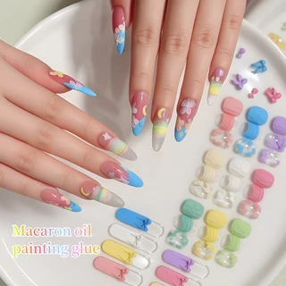 Jilradia ยาทาเล็บเจล Macaron Oil Painting มีให้เลือก 9 สี ติดทนนาน เหมาะสำหรับงานศิลปะตกแต่งเล็บแบบ 3 มิติ