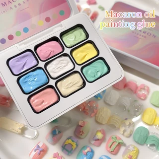 Jilradia ยาทาเล็บเจล Macaron Oil Painting มีให้เลือก 9 สี ติดทนนาน เหมาะสำหรับงานศิลปะตกแต่งเล็บแบบ 3 มิติ