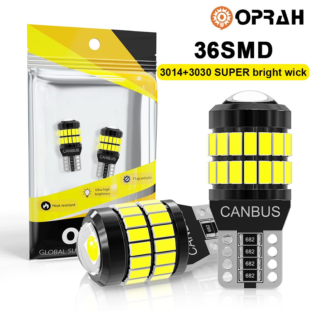 ((2PCS) T10 W5W หลอดไฟ LED Super Bright 3014 3030 ชิป LED 36SMD ไฟที่จอดรถหลังคาไฟเลี้ยว 6000K