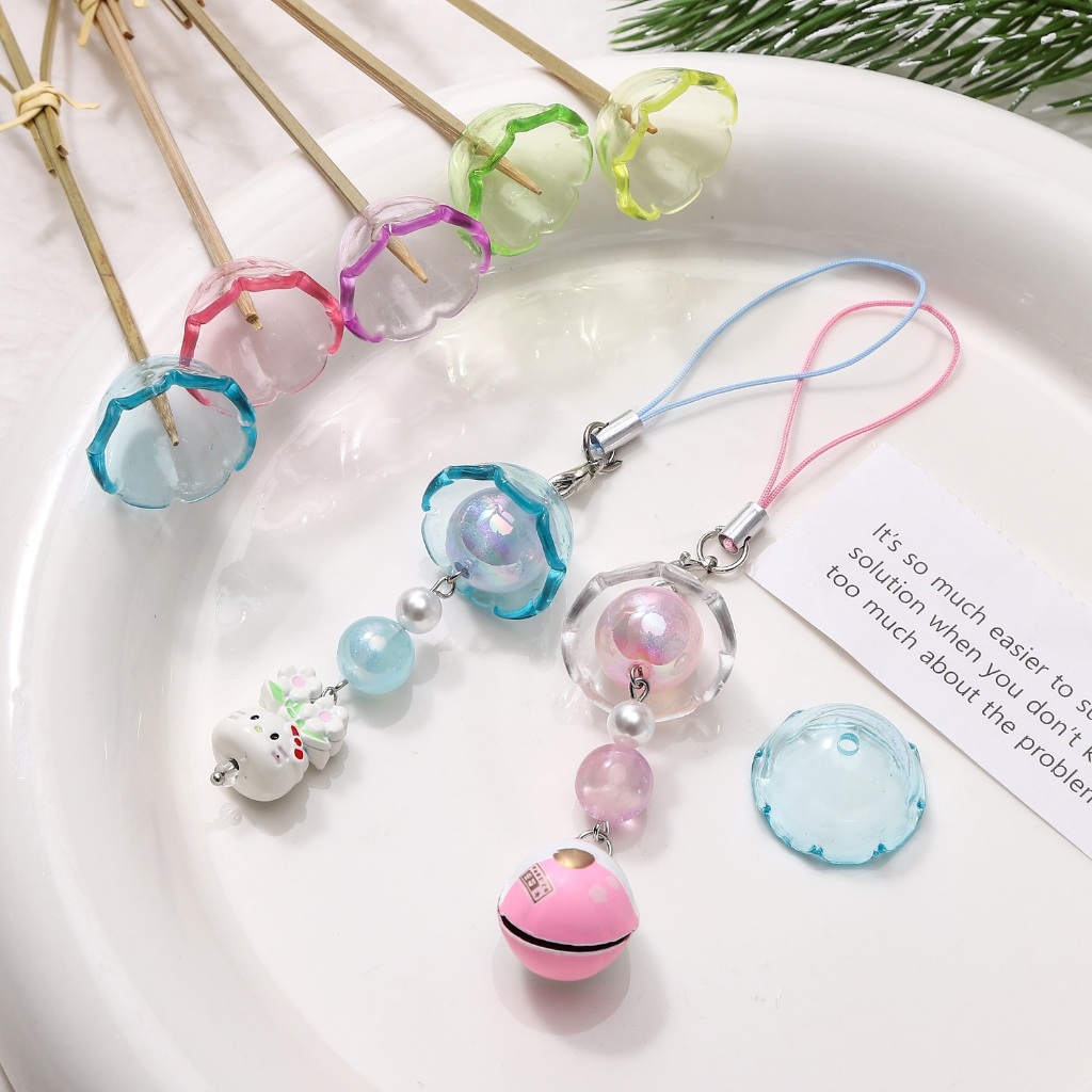 [22×12.5 มม.] ฝาครอบแมงกะพรุนโปร่งใส อะคริลิค ใช้ทำอุปกรณ์เสริมกระเป๋าและพวงกุญแจ