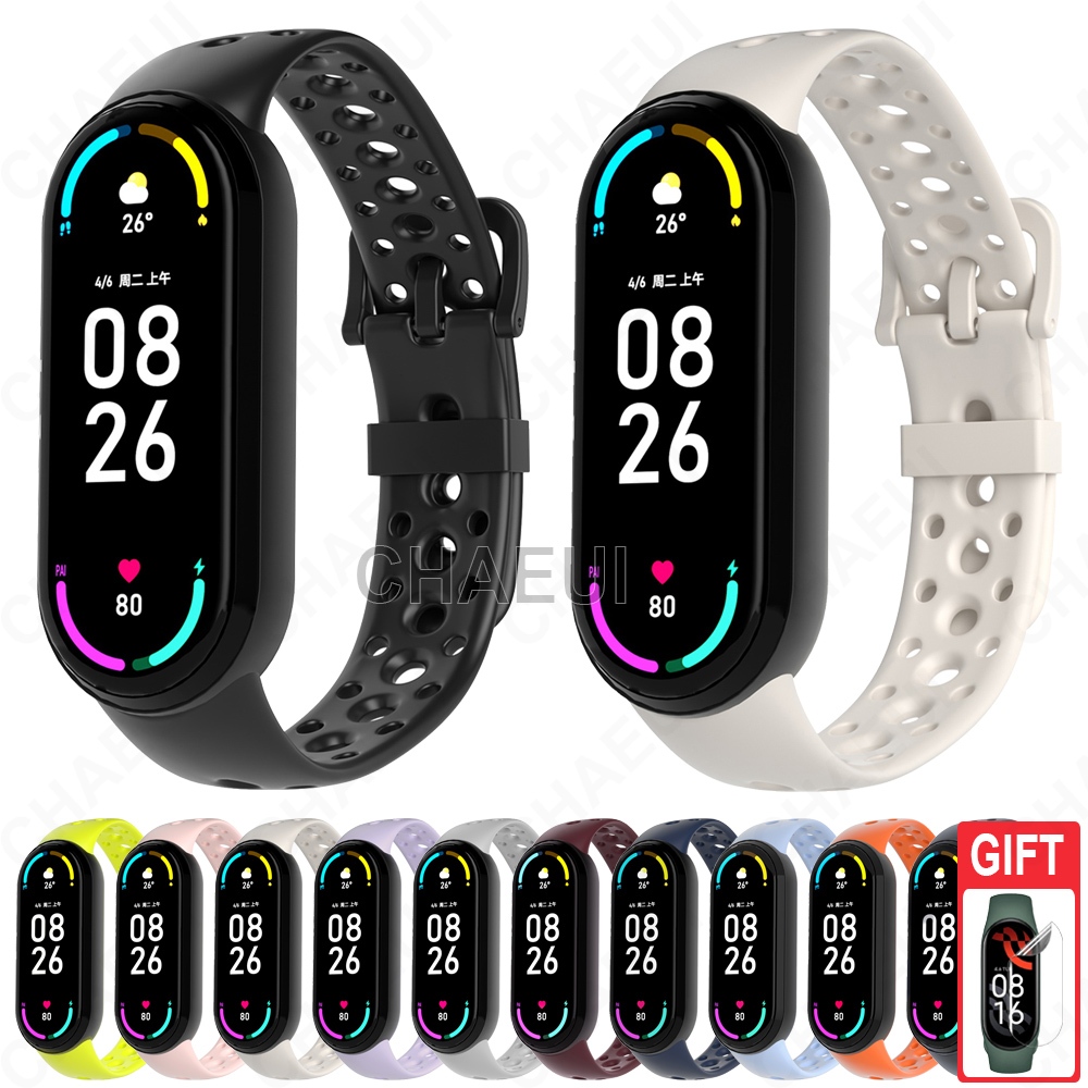 สายรัดซิลิโคน Breathable Loop อุปกรณ์เสริมสายรัดข้อมือสําหรับ Xiaomi Smart Band 10 9 8 / Band 10 Ceramic Edition