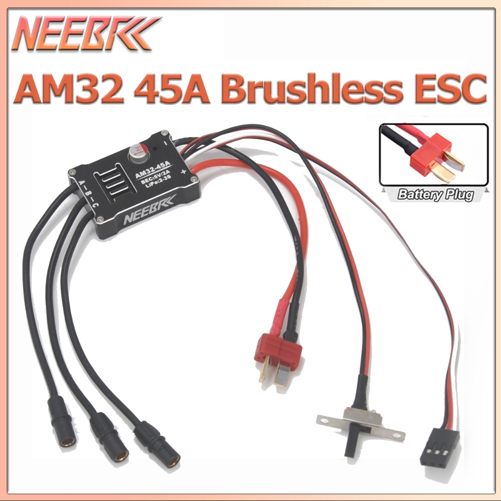 NEEBRC AM32 45A Brushless Outrunner ESC Crawler คุณภาพสูง 2-3S T Plug สําหรับ MN82 MN99S MN168 MN78 