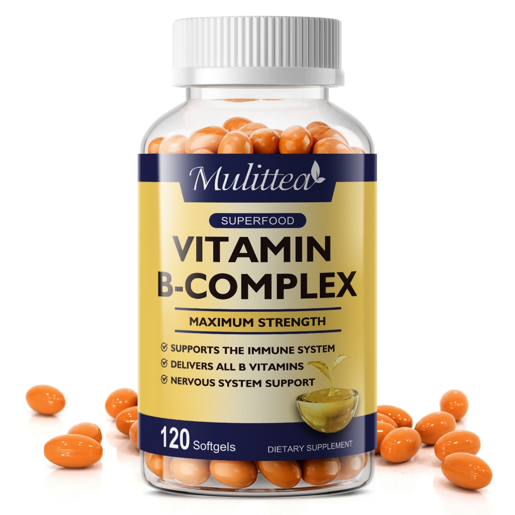 Mulittea Vitamin B-Complex Capsules สารสกัดคอมเพล็กซ์ รองรับระบบภูมิคุ้มกัน ให้วิตามินบีทั้งหมด ระบบประสาทรองรับพลังงานและการเผาผลาญ