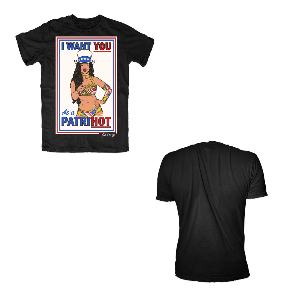 Wwe Mens Black Chelsea Green Patrihot T-Shirt