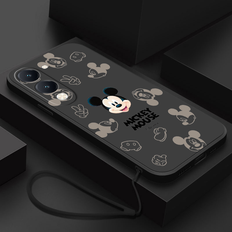 Vivo Y31 5G Vivo Y31 Casing Mickey Family Mobile Case Cute Mouse Silicon Liquid Rubber Cover