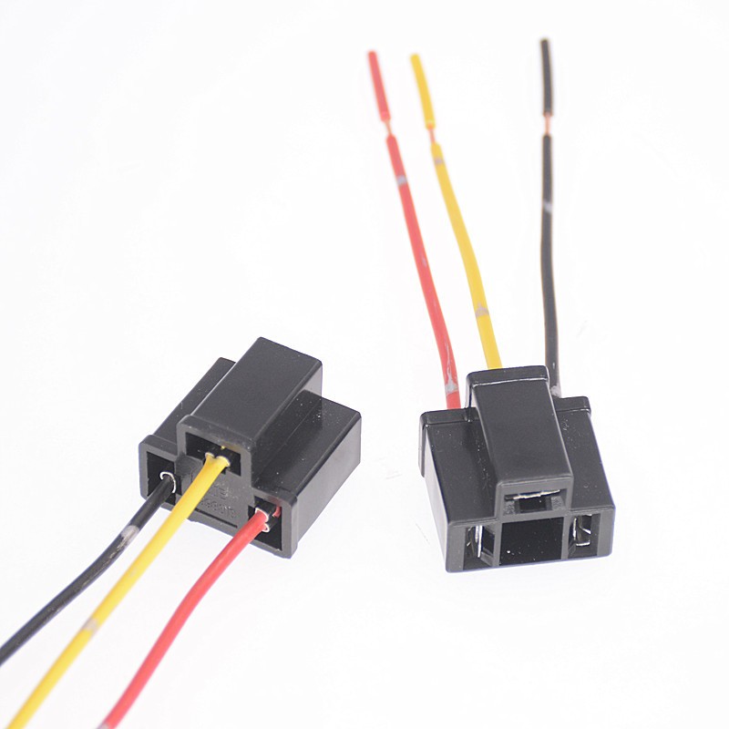 2PCS รถ H4 H19 ซ็อกเก็ตหลอดไฟเชื่อมต่อ H4 ปลั๊ก