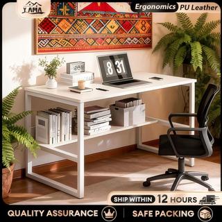Simple double-layer desk Study Table Mildew-resistant Office Desk Moisture-resistant​ With Storage Modern Laptop Table
