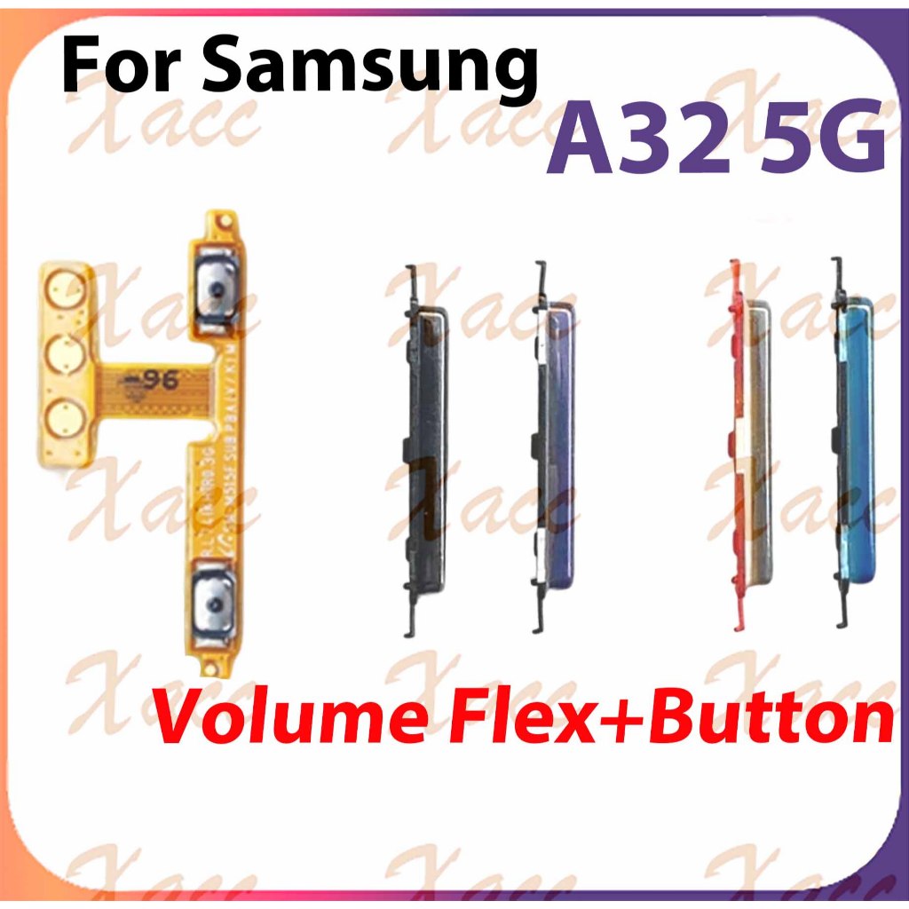 สําหรับ Samsung Galaxy A32 5g ปุ่มปรับระดับเสียงสายไฟ Flex Cable พร้อม ON OFF ด้านข้าง Key Output Ribbon Repair Part เปลี่ยนการติดตั้งโทรศัพท์