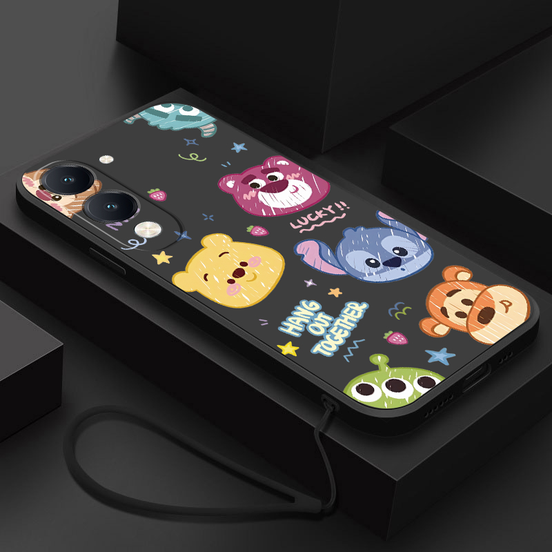 Vivo Y31 5G vivoY31 เคส Winnie the Pooh น่ารัก Matte Soft Cover Stylish Stitch Casing
