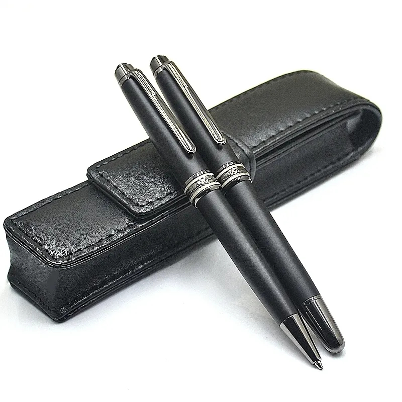หรูหรา Monte Msk-163 Matte สีดํา Rollerball ปากกาปากกาลูกลื่นเครื่องเขียน Office School การเขียน Smooth