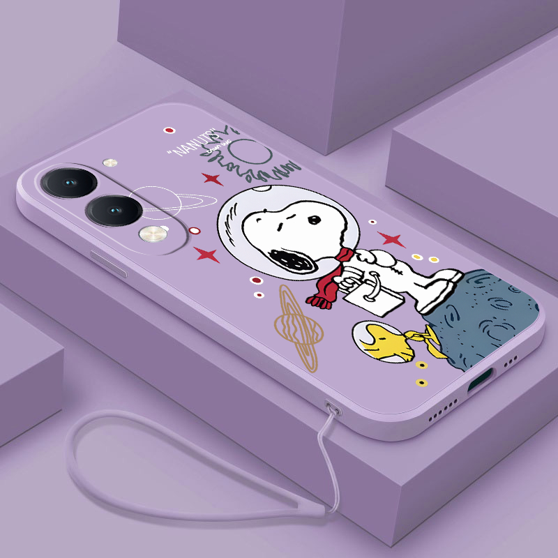 Vivo Y31 5G VIVO Y31 Snoopy Cute Simple Case Soft Cover Anti Drop Candy Color Case