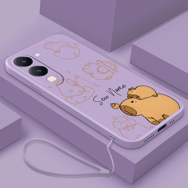 Vivo Y31 5G VIVO Y31 Capybara Custom Name Cover Candy Liquid Resistance Case