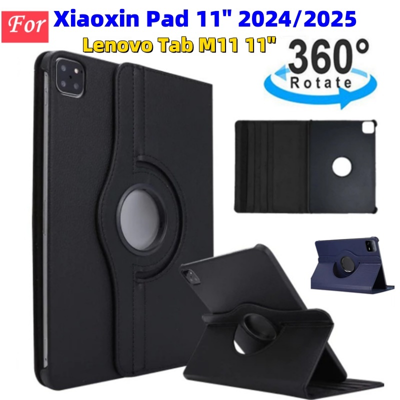สําหรับ Lenovo Xiaoxin Pad 2024 11 นิ้ว TB331FC หมุนหนังสําหรับ Lenovo Tab M11 11 นิ้ว TB330FU TB330