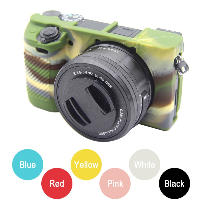 Camera Soft Silicone Skin Case Bag สําหรับ Sony A6100 A6300 A6400