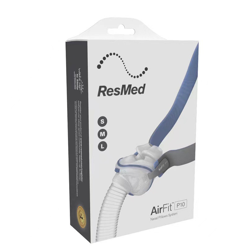 Resmed P10 / หน้ากาก รุ่น Airfit P10 แบบ Nasal Pillows system (Adjustable headgear) ปรับสายได้ ไซส์ S,M,L included