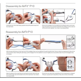 Resmed P10 / หน้ากาก รุ่น Airfit P10 แบบ Nasal Pillows system (Adjustable headgear) ปรับสายได้ ไซส์ S,M,L included