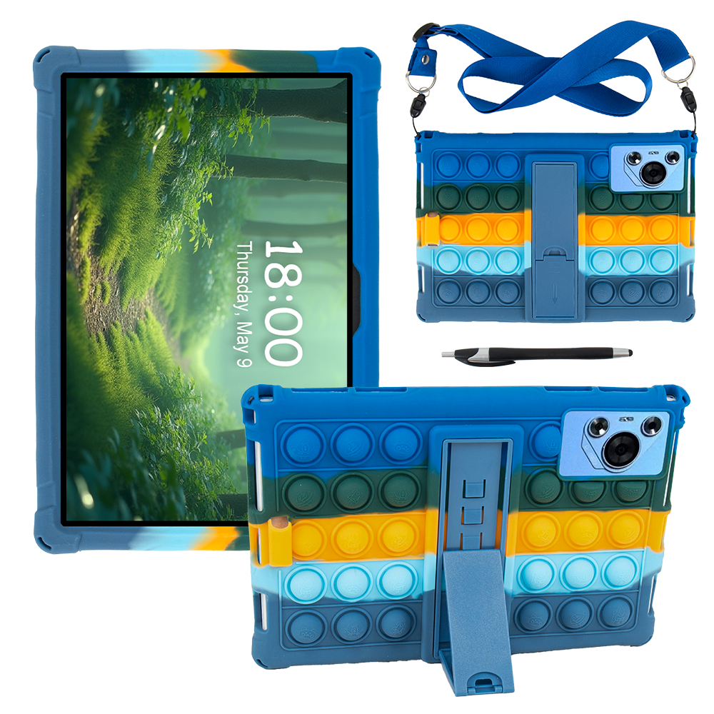 เคสสําหรับแท็บเล็ต Kiumo M70plus, แท็บเล็ต Android 15 ขนาด 10.1 นิ้ว, เคสซิลิโคนอ่อนนุ่มความเครียด P