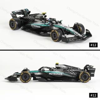 Bburago 1:43 Mercedes AMG 2025 W16 E Performance F1 สูตรรถ Die Cast ยานพาหนะสะสมของเล่นแข่งรถกล่องอะคริลิค