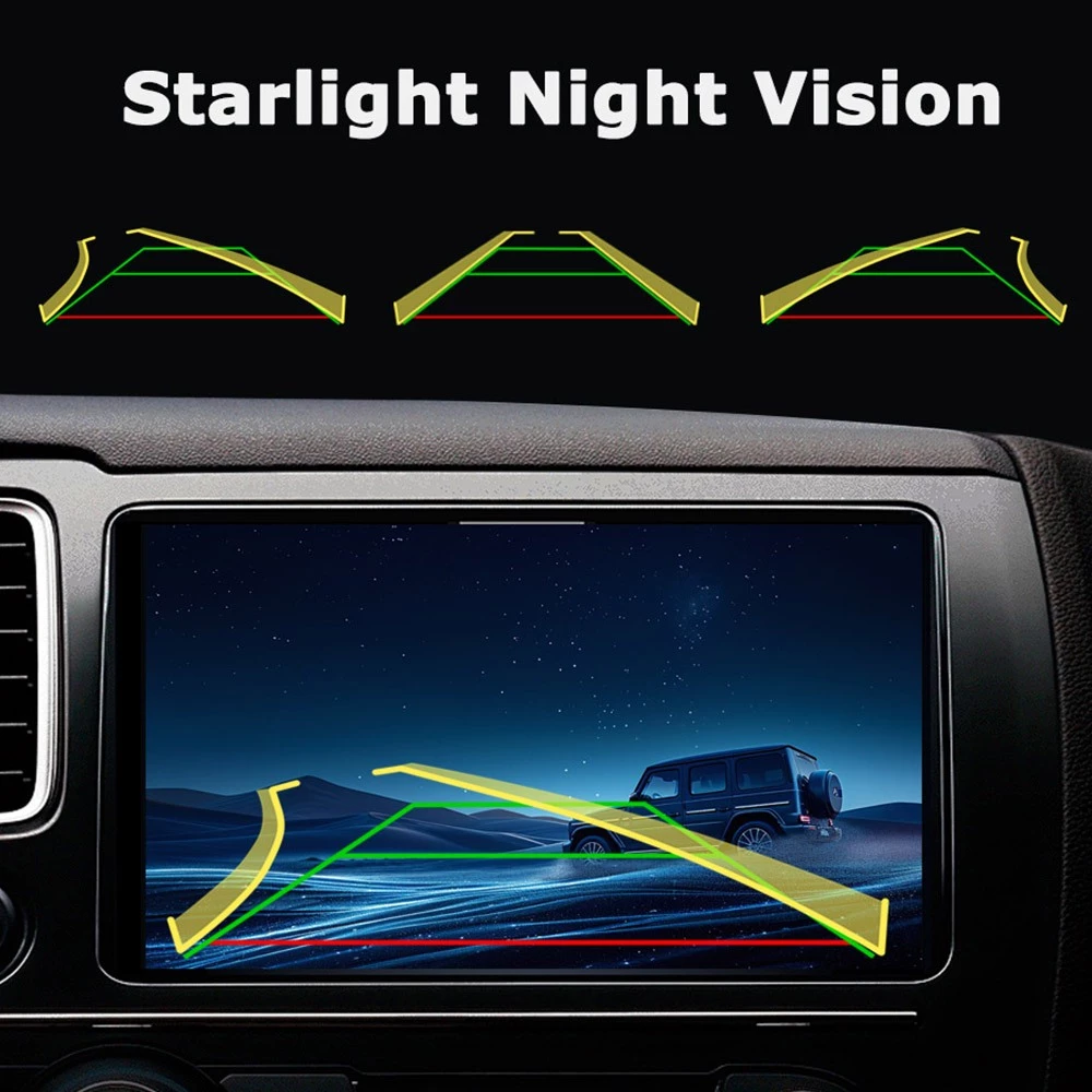มุมกว้าง 4K AHD 1080P Dynamic Trajectory Tracks กล้องมองหลังที่จอดรถ HD Night Vision กล้องสํารองย้อนกลับอัตโนมัติ thumbnail 6