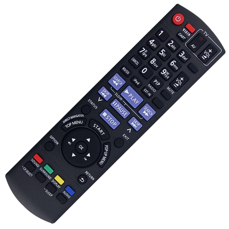 N2QAKB000090 รีโมทคอนโทรลใช้งานร่วมกับ Panasonic DVD SCBT735EB-K SCBT330EBK SCBT337EBK SC-BT230 SC-B