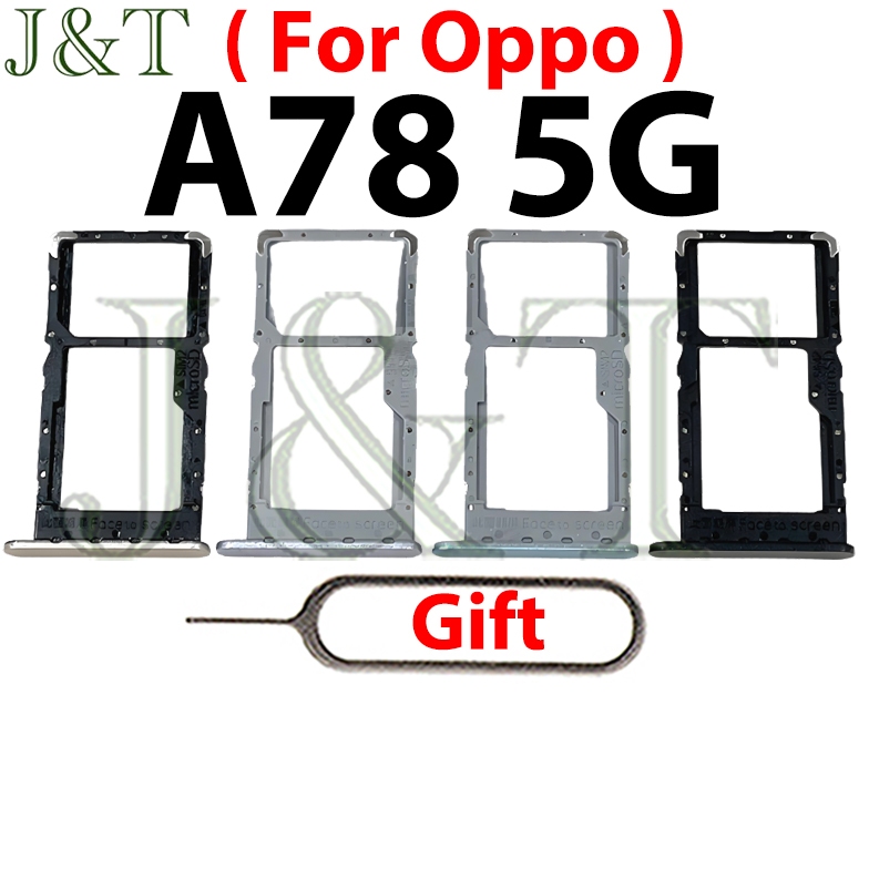 ถาดซิมการ์ดสําหรับOppo A78 5Gโทรศัพท์มือถือผู้ถือบัตรReader SDสล็อตอะแดปเตอร์เปลี่ยนอะไหล่ซ่อม
