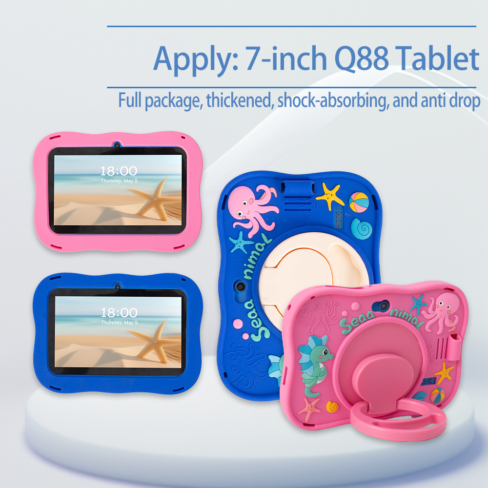 ฝาครอบหมุนได้ 360 องศาสําหรับ Kiumo B89 แท็บเล็ตสําหรับเด็ก 7 นิ้ว Android แท็บเล็ต,เคสซิลิโคนอ่อนนุ