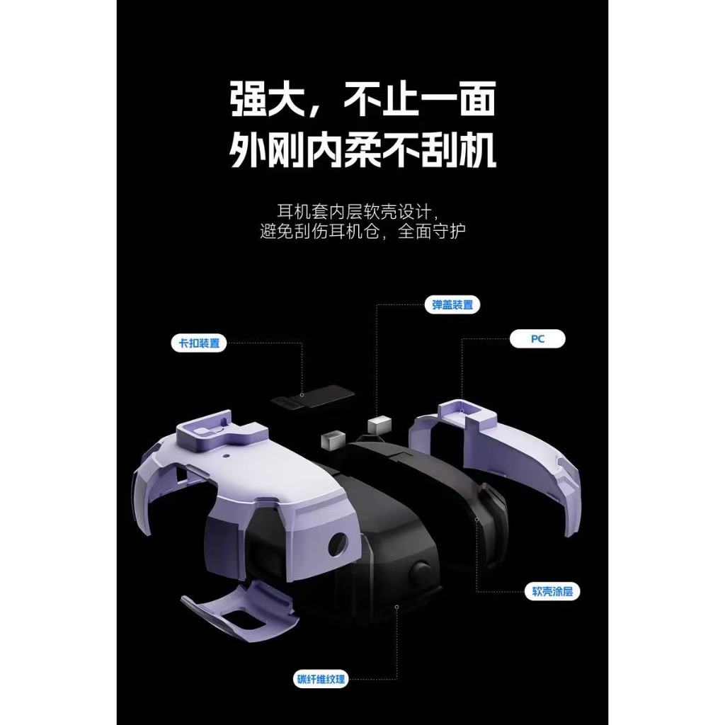 เคสสําหรับ Huawei FreeBuds 6i พร้อมขาตั้งโทรศัพท์และล็อค Pop Up พร้อมตะขอ - รูปที่ 3