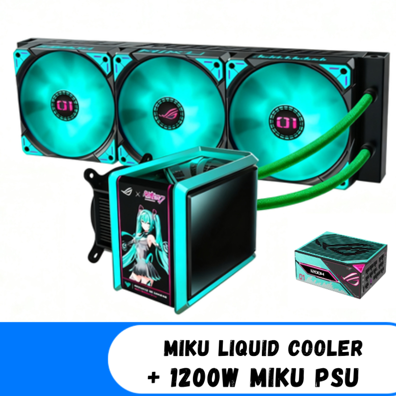 ROG RYUO IV 360 ROG x Hatsune Miku Edition คูลเลอร์เหลว + PSU Platinum III 1200W